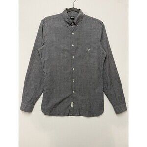Todd Snyder Shirt Mens Small Gray Solid Button Down Long Sleeve Casual Preppy